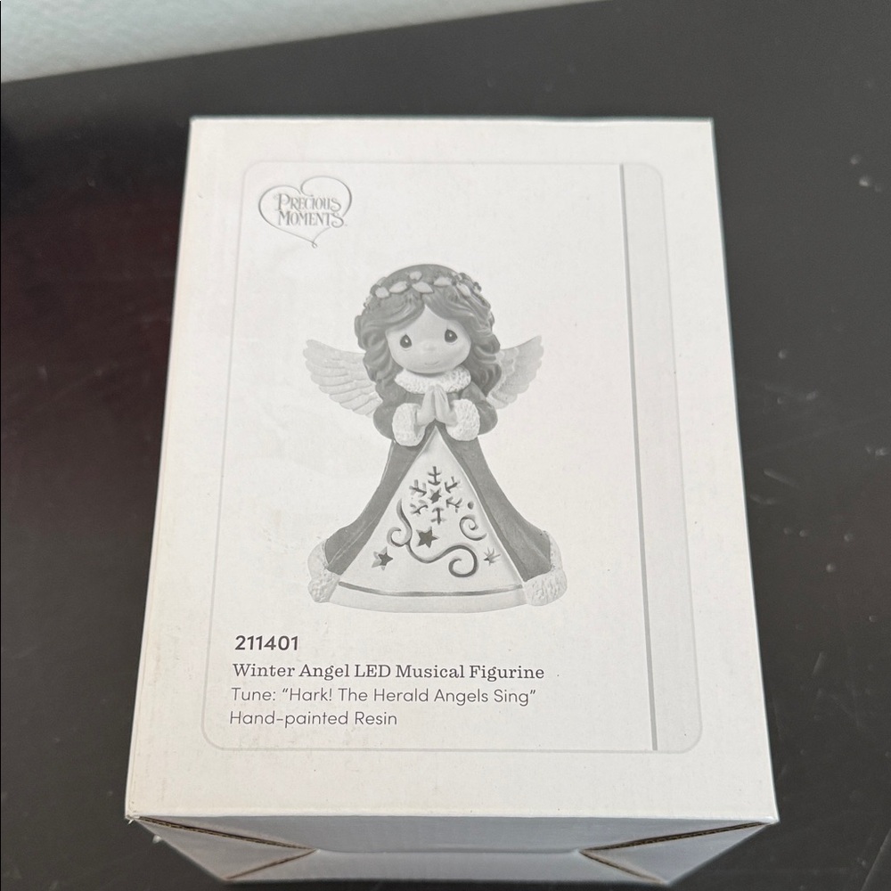 Precious Moments Angel Figurine with Blue and White Details